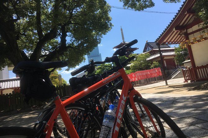 Eat, Drink & Cycle: Osaka Foodie Bike Tour - Meeting near Tsutenkaku: bike fitting and Shinsekai street snacks