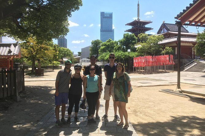 Eat, Drink & Cycle: Osaka Foodie Bike Tour - Wagyu beef taster and Tower Knives: breaks in the ride, not just food