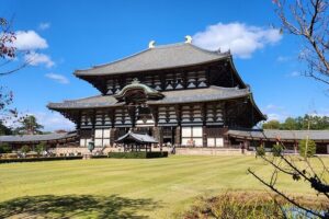 Full Day Guided Tour to Nara from Osaka by Van - First encounter with Todai-ji: Nandaimon gate at human scale