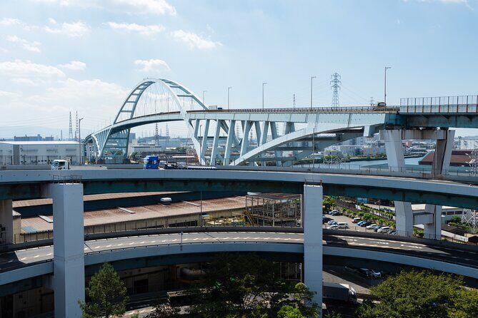 Half day Osaka Bay Area Cycling with E-Assist Bicycle Tour - Stop-by-stop: Sumiyoshi Taisha, bridges, ferries, and the bay’s working edges
