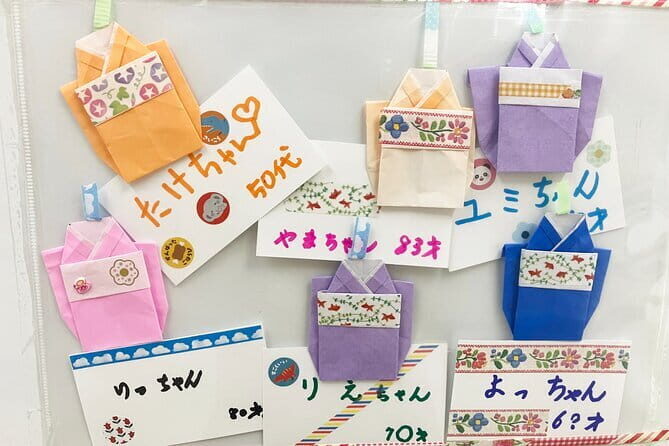 Japanese miniature kimono made with origami in Osaka - Pair it with Osaka sights you can reach easily