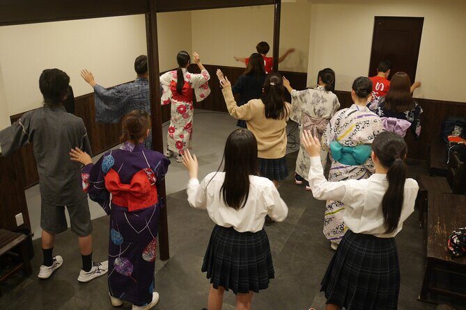 Let’s Dance Bon Odori Japanese folk Dance near Tsutenkaku - Bon Odori near Tsutenkaku: a fun culture moment, not a performance you just watch