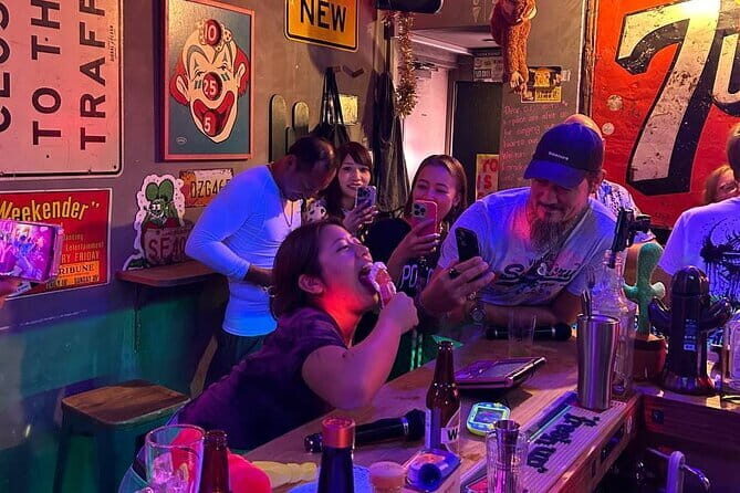 Osaka American village Bar hopping tour - Stop 2: Nishishinsaibashi bar street vibes and free karaoke