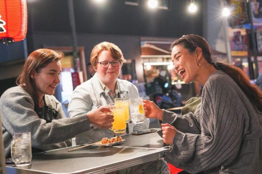 Osaka: Bar-Hopping Night Tour in Namba - What you’ll actually eat and drink (so you know what to plan)