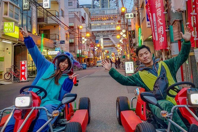 Osaka Go Karting Tour with Funny Costume - Kitashinchi and the American Quarter: Real City Texture