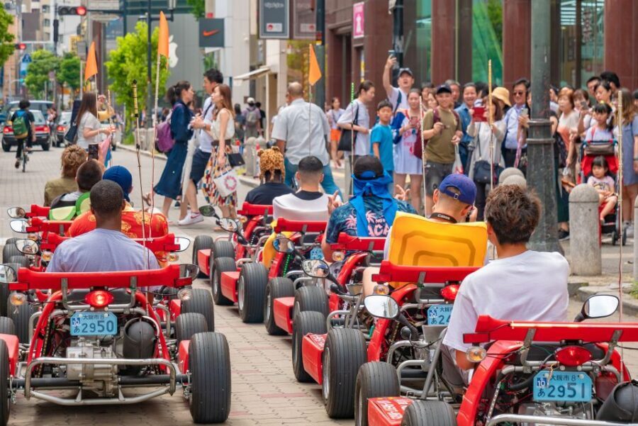 Osaka: Guided Go Karting Tour in a Funny Costume - Dotonbori: famous street energy, from the driver’s seat