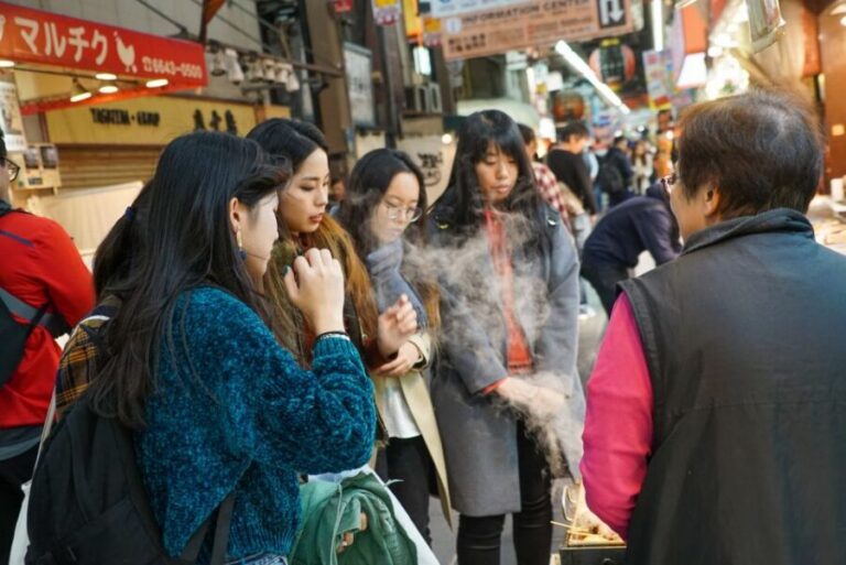 Osaka: Kuromon Market Food Walking Tour (6 stops, 6 tastes) - Meeting point at Nippon-bashi: arrive on time and you’re set