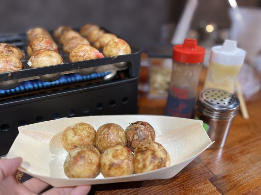Osaka Sake Tasting with Takoyaki Cooking - What you eat and drink: wagyu beef, cheese, and non-alcoholic support