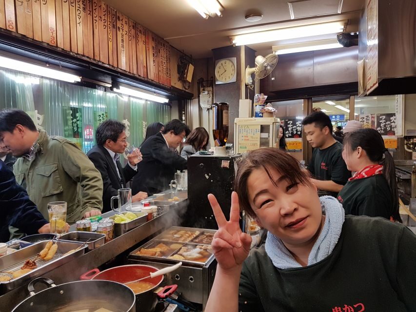 Osaka: Small Group, Big Flavors & Hidden Local Secrets Tour - First Restaurant Stops: Food-Led Conversation, Up to Three Drinks