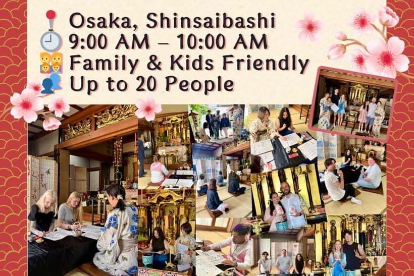 Osaka: Temple Tour and Traditional Calligraphy Lesson - Key highlights to look forward to