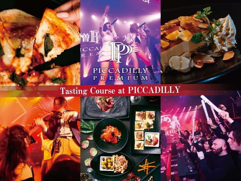 Osaka Umeda: PICCADILLY DINNER SHOW & NIGHTCLUB with Tasting - Your dinner choices: casual, premium, or the Japanese four-seasons course
