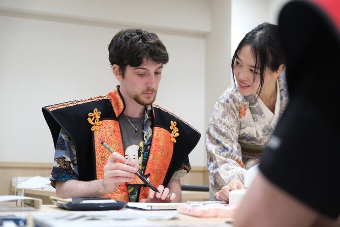 Samurai dress-up and shows, plus Tea Ceremony & Calligraphy - Calligraphy practice: making something you can take home