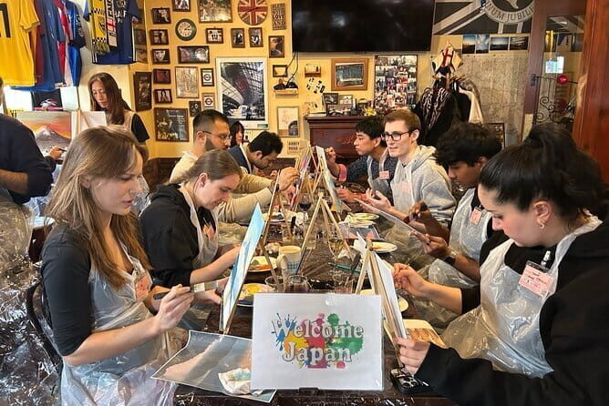 Seasonal Japanese Culture Osaka Paint and Wine Experience - The 3-hour flow: paint, gallery time, and finishing touches